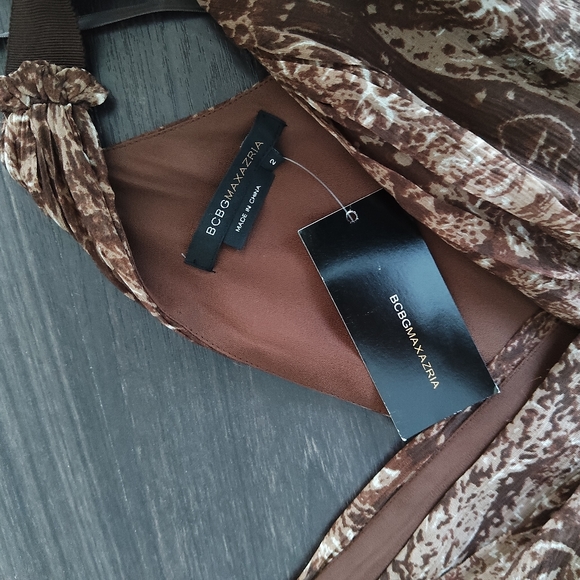 Mahogany BCBGMaxAzria Dress nwt - Picture 1 of 10